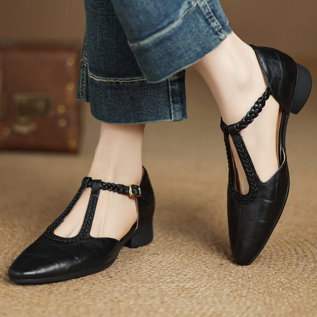 Emily | Elegant T-Strap Shoes