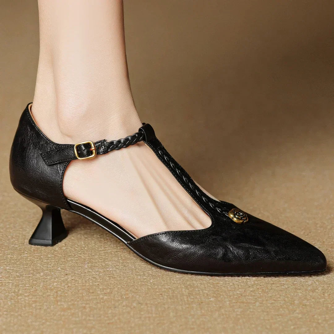 Amber | Elegant T-Strap Sandals