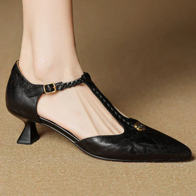 Amber | Elegant T-Strap Sandals