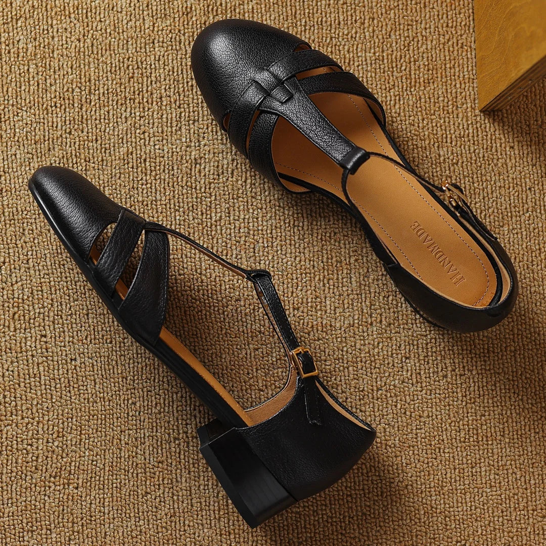 Sophie | Vintage T-Bar Flats