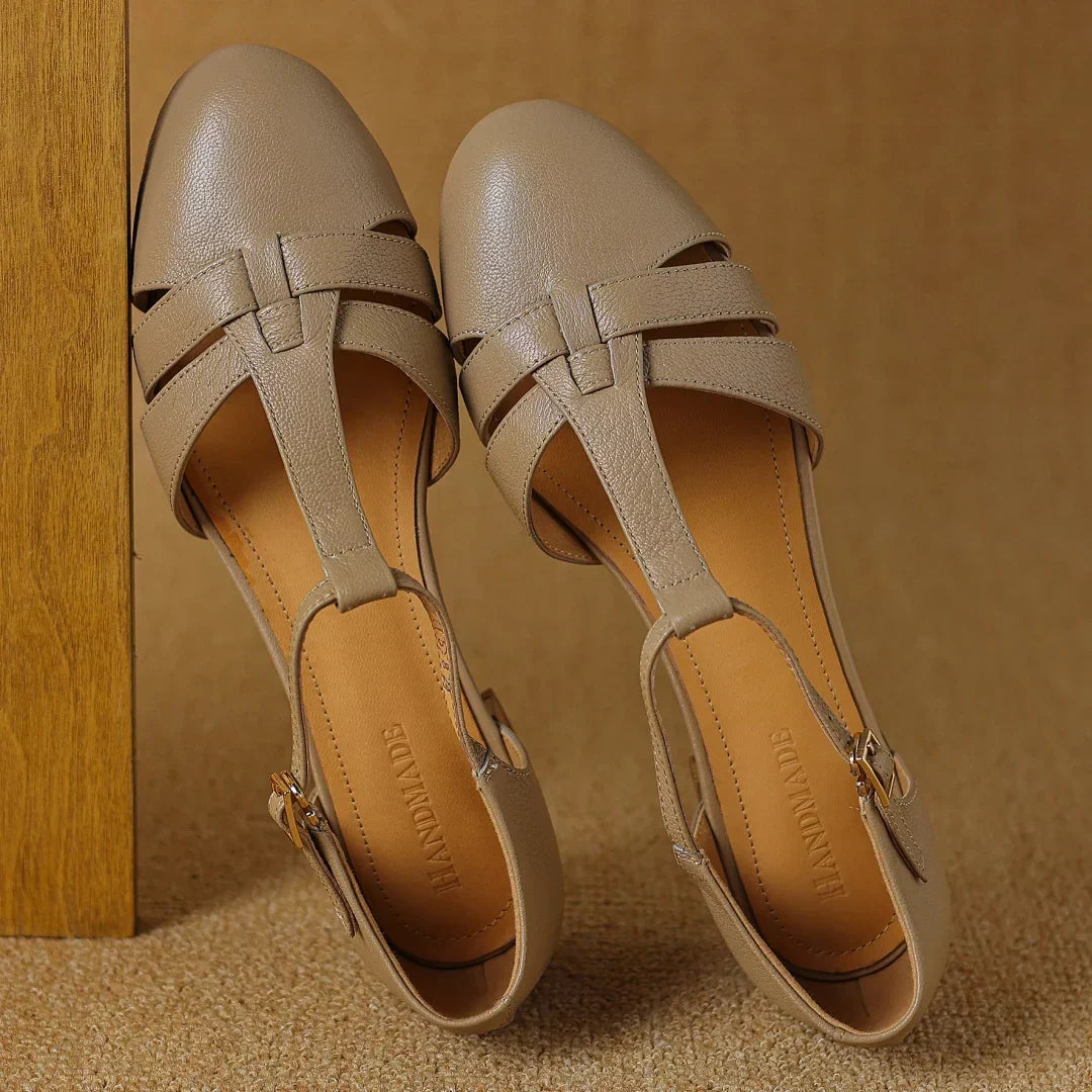 Sophie | Vintage T-Bar Flats