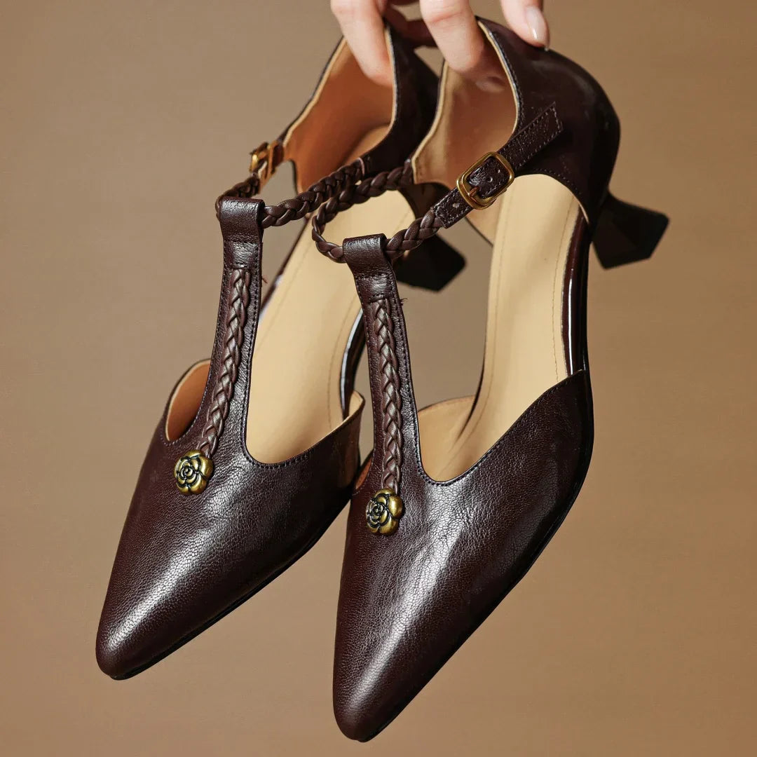 Amber | Elegant T-Strap Sandals