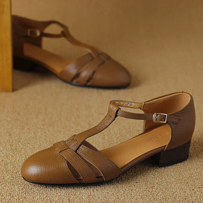 Sophie | Vintage T-Bar Flats