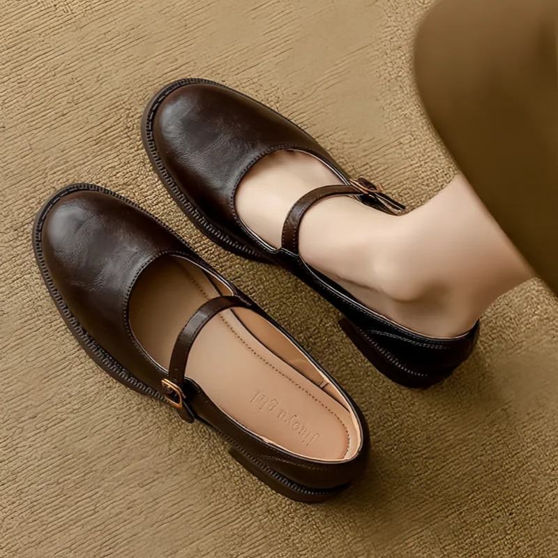 Ella | Elegant Leather Mary Janes
