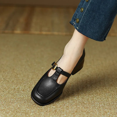 Megan | Elegant T-Strap Shoes