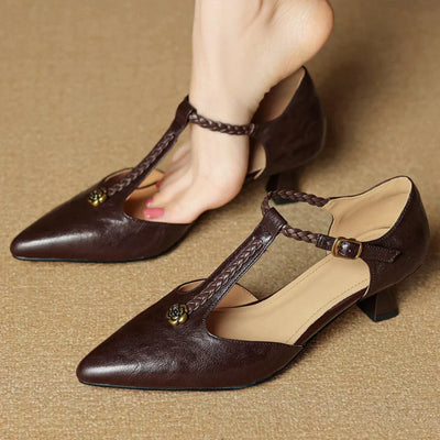 Amber | Elegant T-Strap Sandals